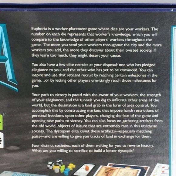 Euphoria Build A Better Dystopia Board Game - 2013 Stonemaier Games - Picture 7 of 13